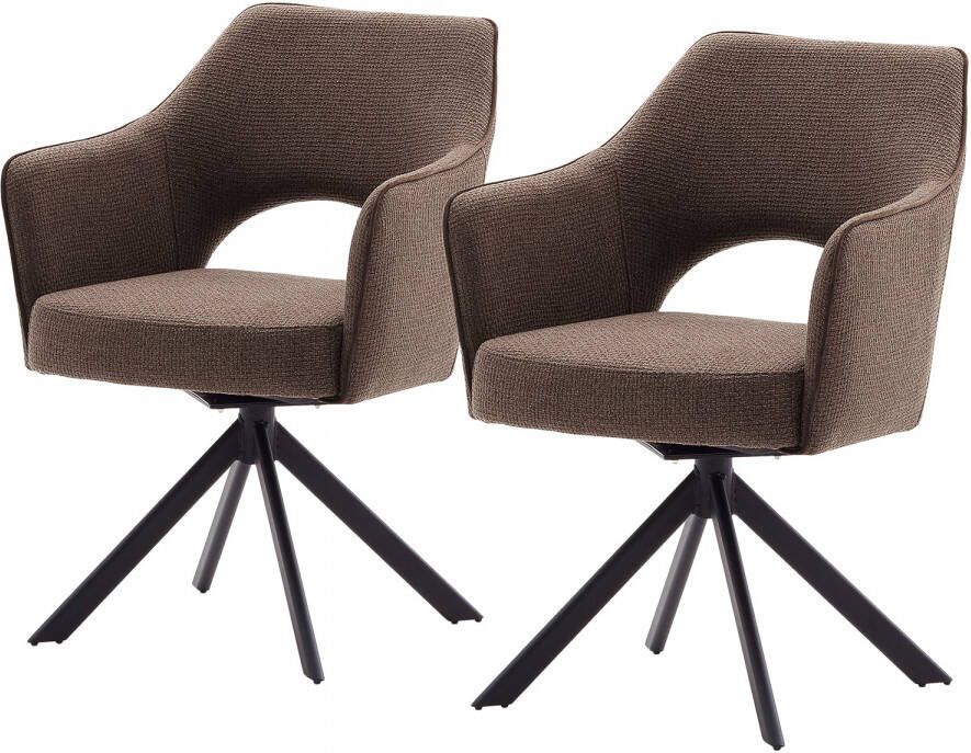 MCA furniture Stoel met 4 poten Tonala (2-set) 180° draaibaar belastbaarheid 120 kg zithoogte ca. 49 cm (2 stuks)