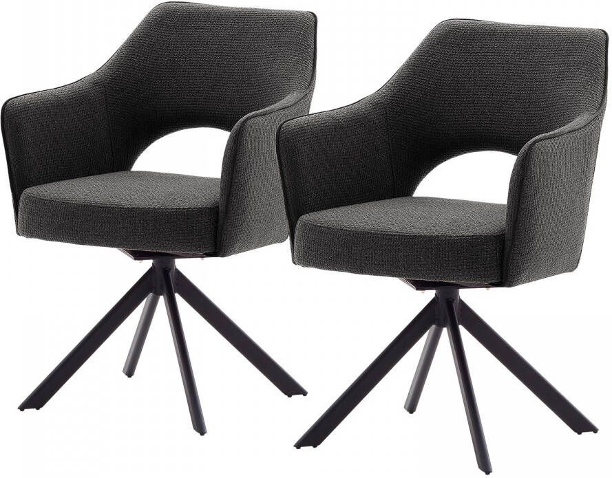 MCA furniture Stoel met 4 poten Tonala (2-set) 180° draaibaar belastbaarheid 120 kg zithoogte ca. 49 cm (2 stuks)