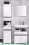 Trendteam smart living Badkamercombinatie SetOne in hoogglans wit en Sardegna grijs rookzilver badkamermeubel set 3-delig 110 x 182 cm - Thumbnail 3
