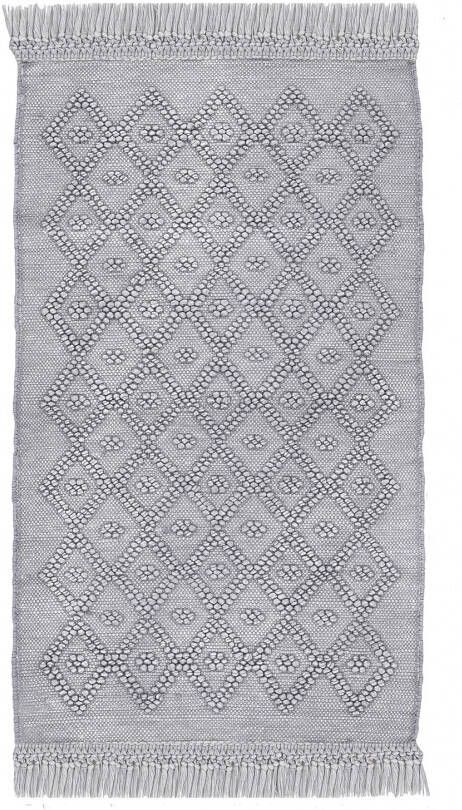 TOM TAILOR HOME Badmat Vintage wash Badmat uni kleuren ruitpatroon met franjes 100% katoen (1 stuk) - Foto 8