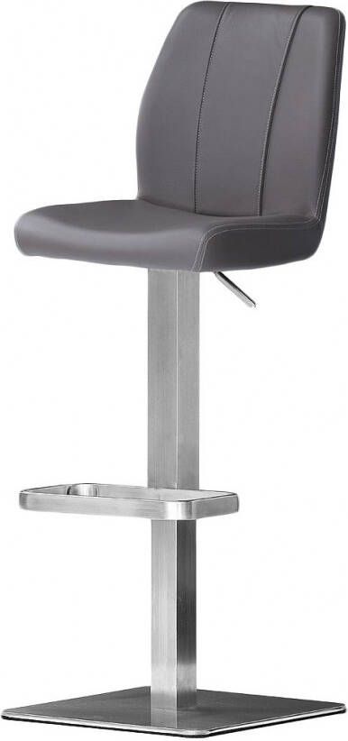 MCA furniture Bistrostoel BARBECOOL met rugleuning vierkante voetplaat 180° draaibaar zithoogte van 56-81 cm - Foto 3