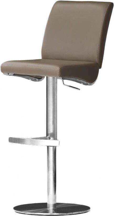 MCA furniture Bistrostoel BARBECOOL Barkruk Bistroststoel Counterkruk met rugleuning ronde voetplaat 360° draaibaar zithoogte van 55-80 cm - Foto 3