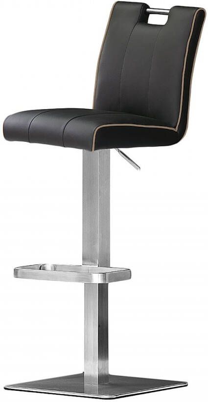 MCA furniture Bistrostoel BARBECOOL met rugleuning vierkante voetplaat 360° draaibaar zithoogte van 55-80 cm - Foto 3