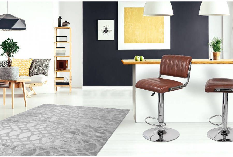 Kayoom Kinderstoel Barkruk Midnight 725 2-delige set in leerlook barkruk onderhoudsvriendelijk in hoogte verstelbaar comfortabel draaibaar (set 2 stuks) - Foto 2