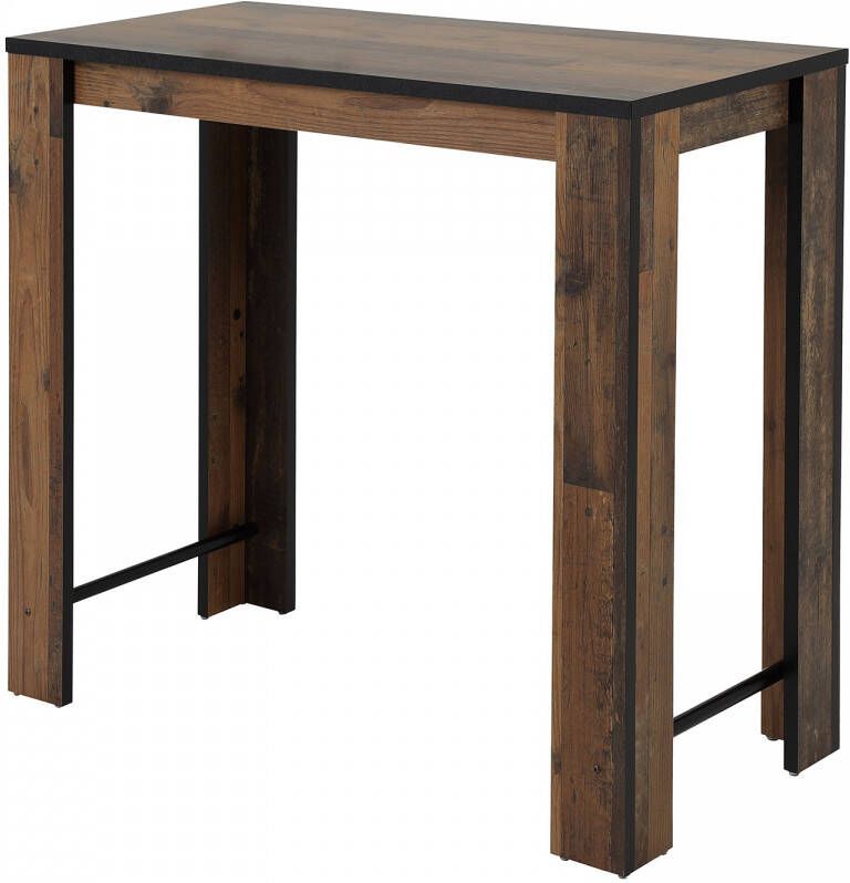 Hela EMOB Bartafel Friedl 120x58cm-Oldwood Bartafels Bruin Metaal; Spaanplaat Bartafels Op voorraad - Foto 3