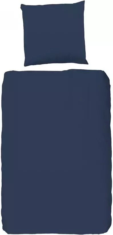 Hip Overtrekset Uni 100% katoen mako-satijn 135x200 effen wit rits (2-delig) - Foto 1