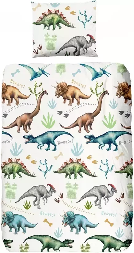 Good Morning Dino Dekbedovertrek 140 x 220 cm