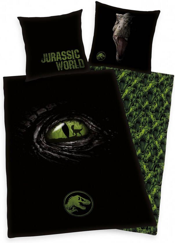 Jurassic World Tweezijdig te gebruiken overtrekset met een geweldig motief (2-delig) - Foto 6