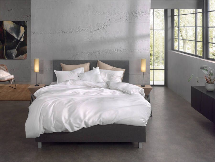 Zo!Home Zo Home Satinado Dekbedovertrekset Uni Katoen Satijn white
