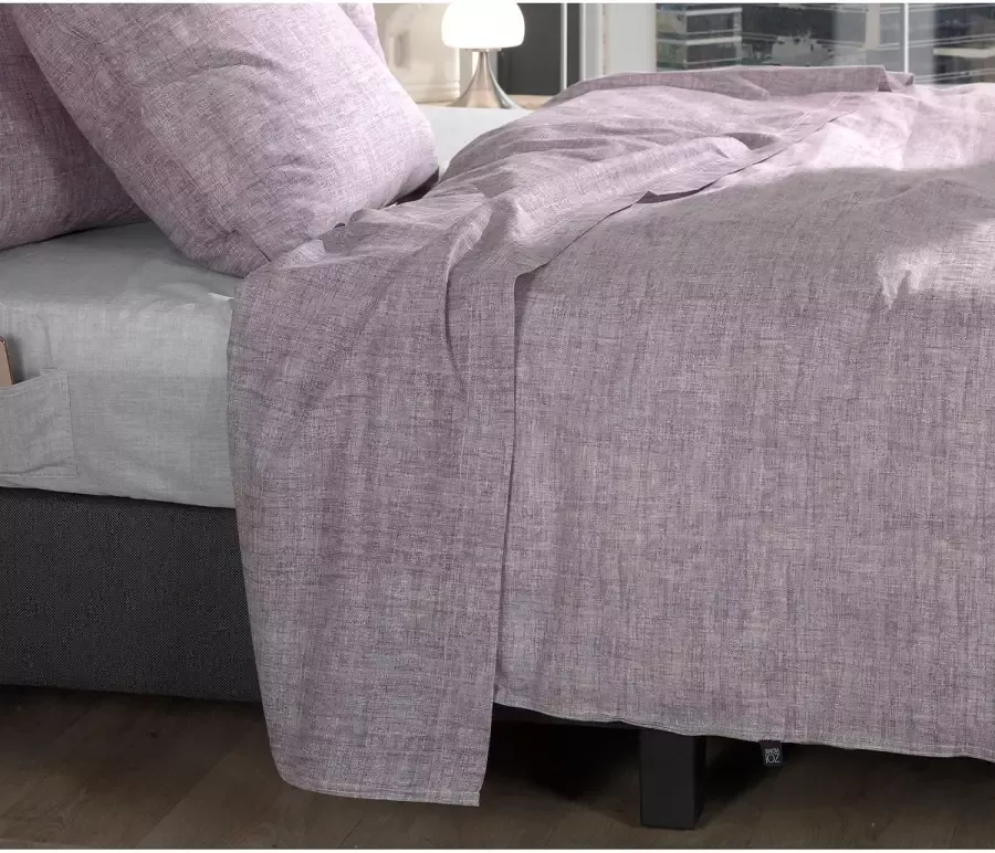 Zo!Home Zo Home Lino Laken Katoen Linnen Look purple
