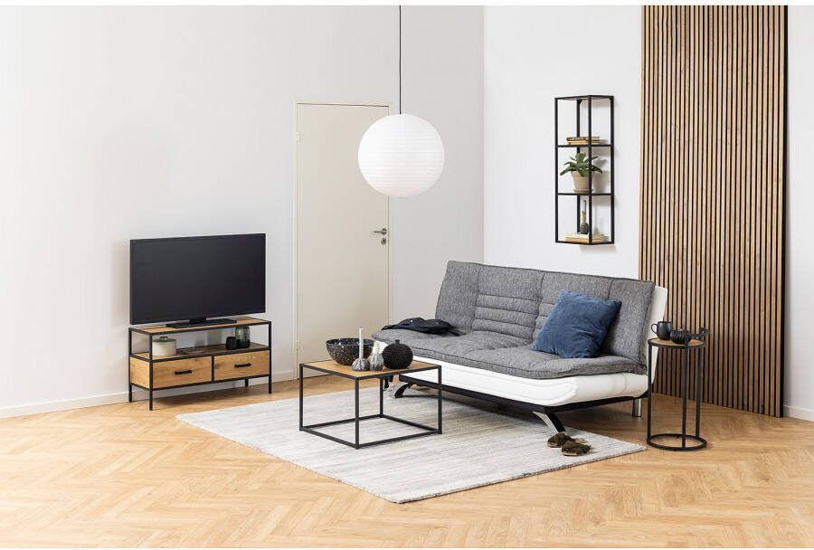 Meubelen-Online Bijzettafeltje Dover ø33cm zwart wilde eik - Foto 3