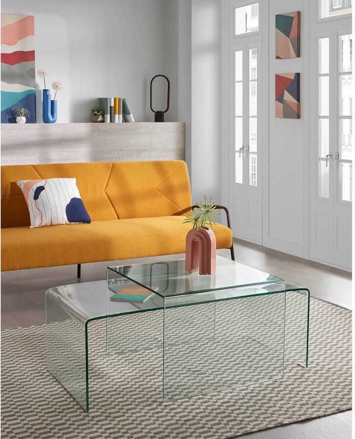 Kave Home Burano rechthoekig glas transparant 110 x 38 x 50 cm - Foto 4