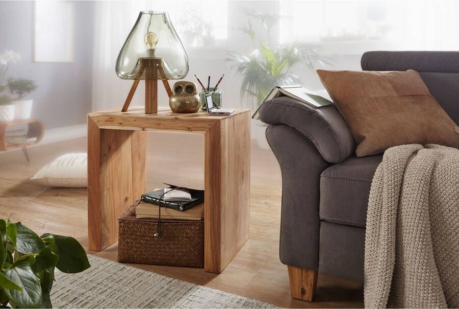 Gate39 Mumbai 60 x 60 Bijzettafel Lichtbruin - Foto 2