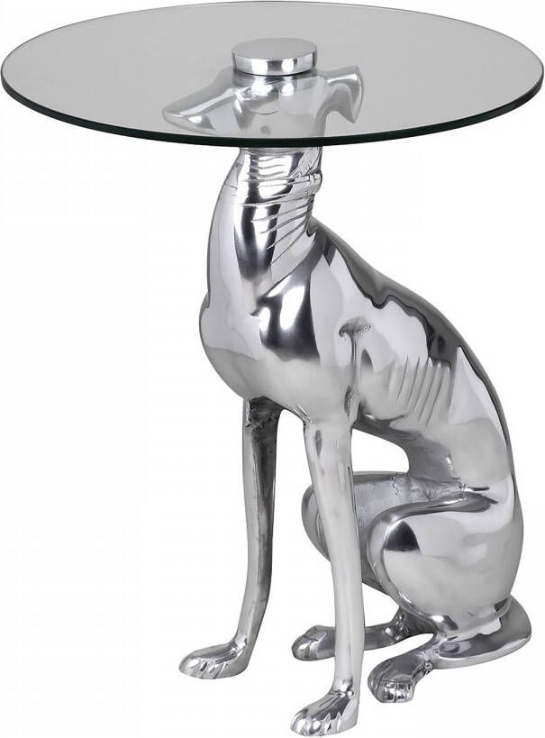 Wohnling Bijzettafel DOG aluminium zilver 40 cm WL1.628 - Foto 3