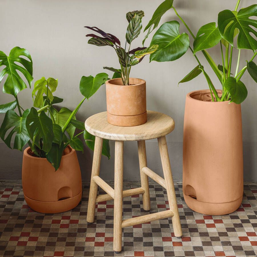Kave Home Luigina Groot luigina zelfvoorzienende pot gemaakt van terracotta Ø 27 cm