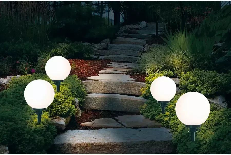 Näve Bollamp BALL Kunststof wit opaal d: 30 cm spit zwart excl. 1 x E27 max. 40 W (1 stuk) - Foto 2