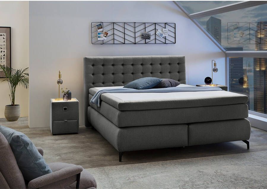 Jockenhöfer Gruppe Boxspring Jessica inclusief 9cm koudschuim topper en 7-zones ttfk-matras (h3 h4 of h4) ligvlak 180x200cm - Foto 2