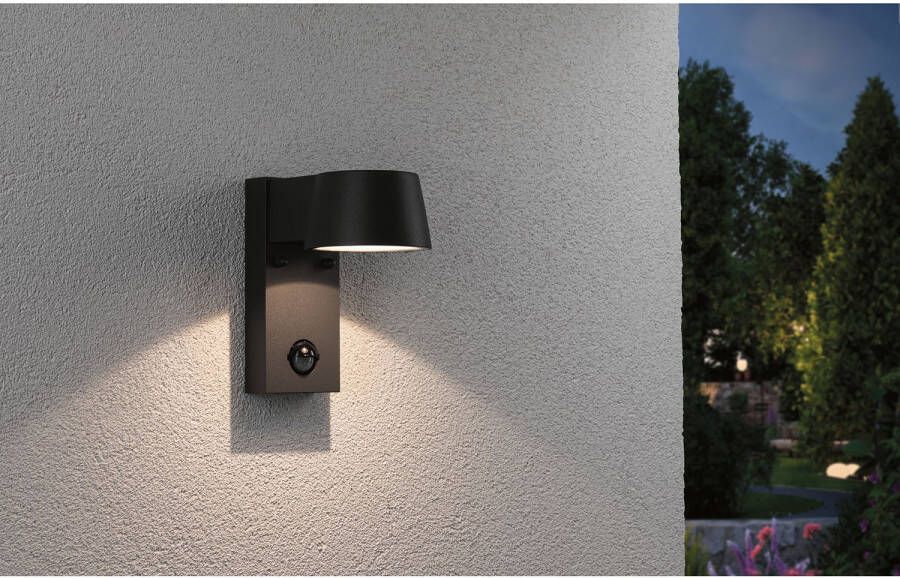 Paulmann Led-wandlamp voor buiten Capea IP44 96x153mm 3000K 6W 500lm 230V antraciet aluminium (1 stuk) - Foto 7
