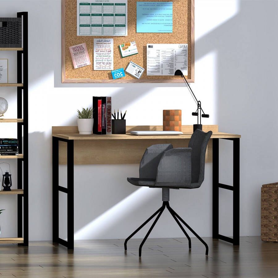 Emob Bureau Woody Fashion 120 x 60 x 75 cm Sapphire Black Oak Verstelbare bureaus Bruin Spaanplaat Verstelbare bureaus Op voorraad