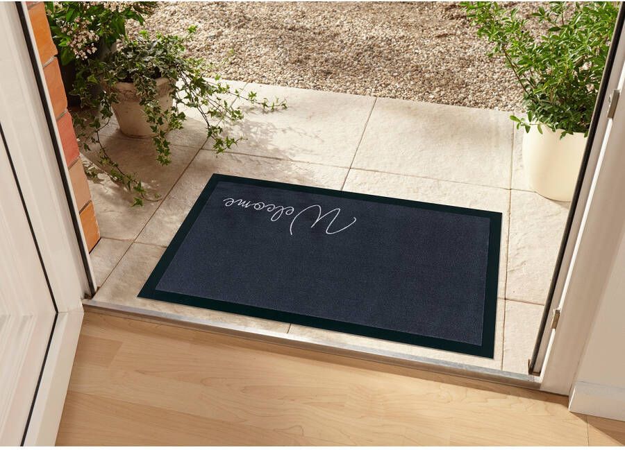 HANSE Home Mat WELCOME Vuilopvangmat deurmat in- en uitwendig tekst loper wasbaar - Foto 3