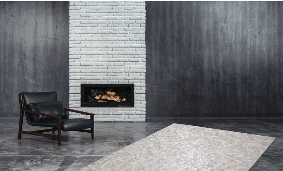 Kayoom Beige Grijs vloerkleed 160x230 cm Symmetrisch patroon A-symmetrisch patroon Modern - Foto 2