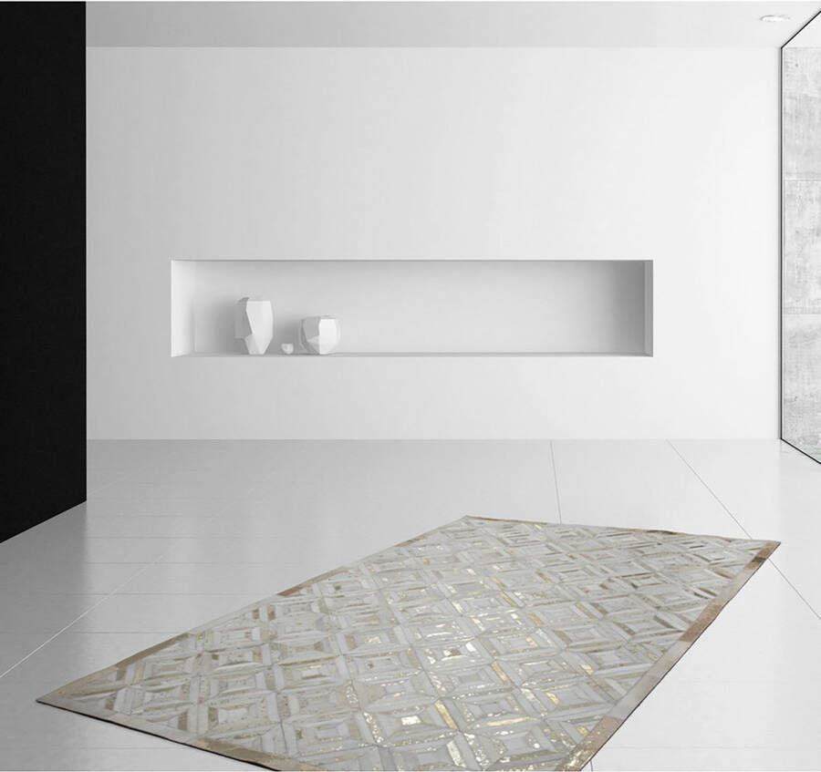 Kayoom Vloerkleed Spark 410 100% leer uniek pluisvrij geschikt voor allergieën & vloerverwarming - Foto 1