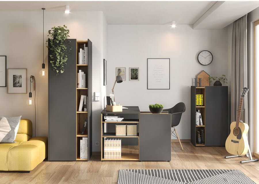 Germania Dossierkast Ings 62 x 188cm grafiet eik