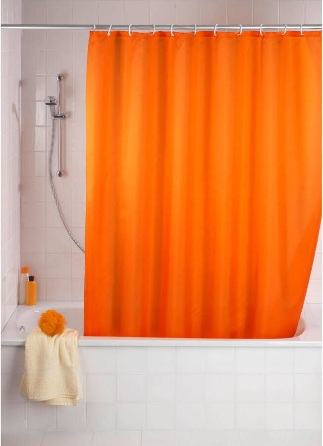 Wenko Douchegordijn Uni-oranje Hoogte 200 cm wasbaar - Foto 7