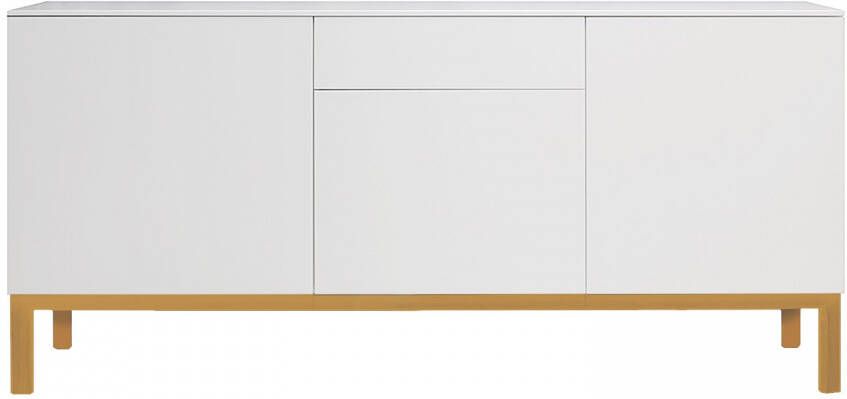 Tenzo dressoir Patch 3 deuren en 1 lade eikenkleur wit eikenkleur 85x179x47 cm Leen Bakker