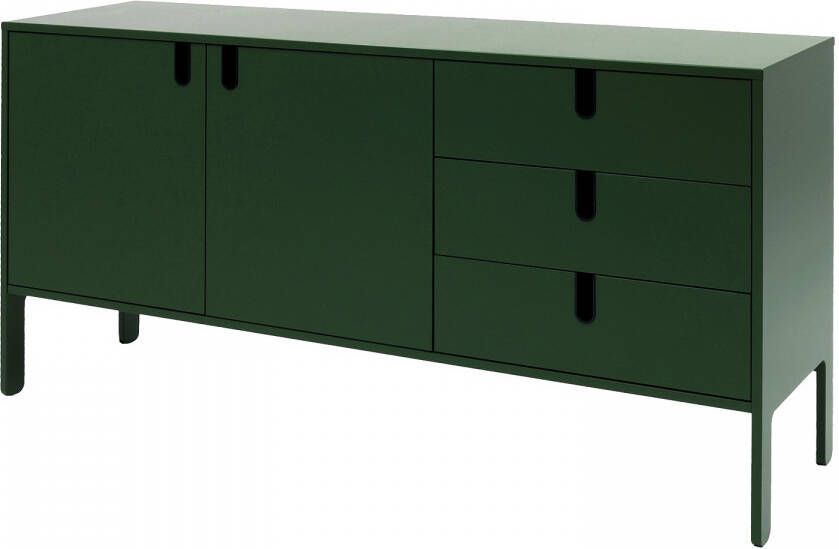 Tenzo dressoir Uno groen 86x171x46 cm Leen Bakker
