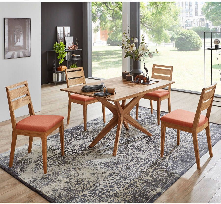 Home affaire Massief houten ledikant Chavot IV inclusief gepolsterde hoofdeinde keuze uit kernbeuken of wilde eik verkrijgbaar