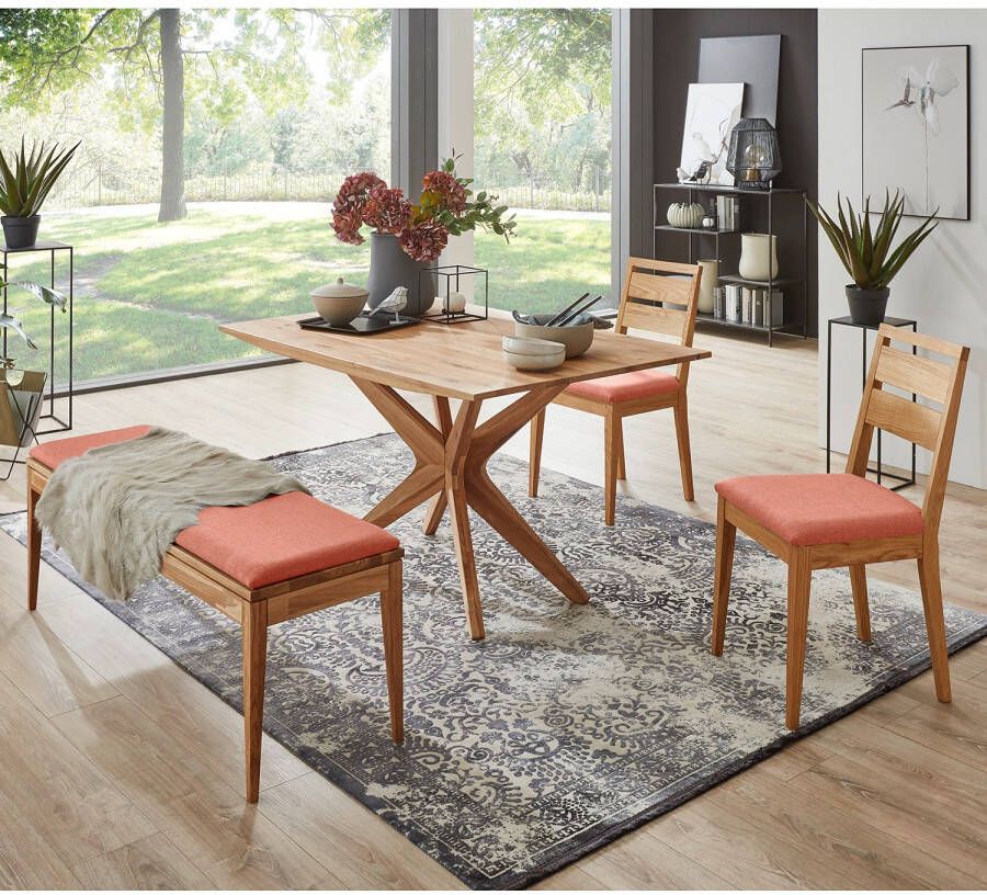 Home affaire Massief houten ledikant Chavot IV inclusief gepolsterde hoofdeinde keuze uit kernbeuken of wilde eik verkrijgbaar - Foto 2