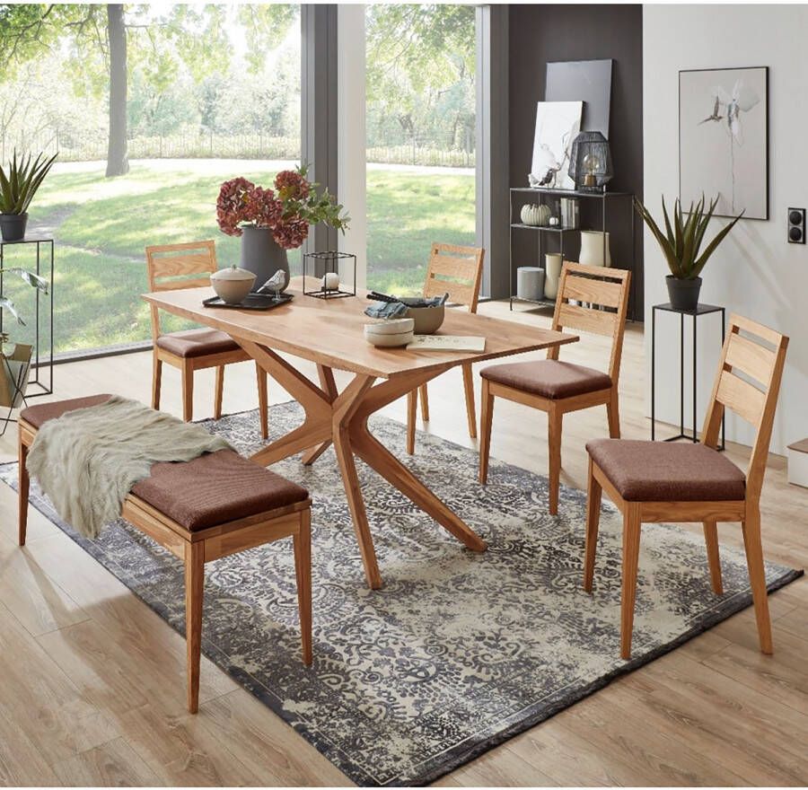 Home affaire Massief houten ledikant Chavot IV inclusief gepolsterde hoofdeinde keuze uit kernbeuken of wilde eik verkrijgbaar - Foto 2