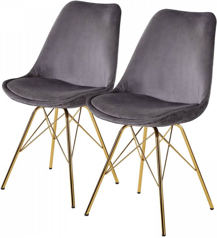 Home24 Eetkamerstoel Birtinya(set van 2 ) Red Living