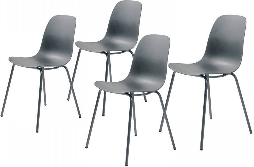 Giga Meubel Giga Living Eetkamerstoel Grijs Metaal Zithoogte 47cm Whitby - Foto 2