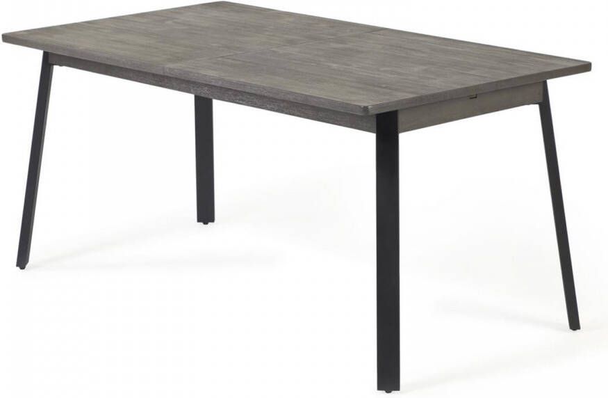 Kave Home Uitschuifbare tafel Indiann massief acaciahout grijs 160 (220) x 75 cm - Foto 2