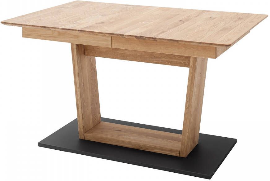 MCA furniture Eettafel Cuba Eettafel massief hout uittrekbaar tafelblad met synchroon uittreksysteem