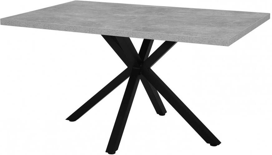 Hela EMOB Eettafel Leonne 140x90 cm-beton Keukentafels Betonlook Metaal; Spaanplaat Keukentafels Op voorraad - Foto 3