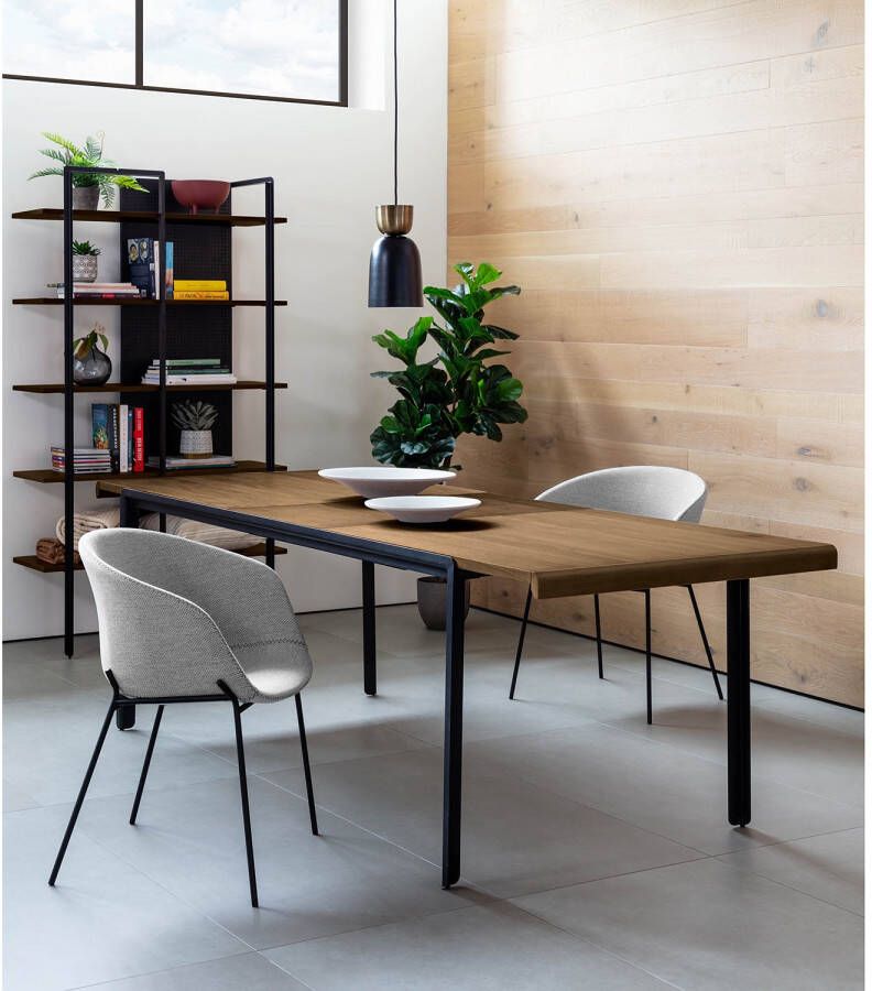 Kave Home Nadyria Uitschuifbare tafel nadyria 120 (160) x 80 cm noten-hout (mtk0177) - Foto 2