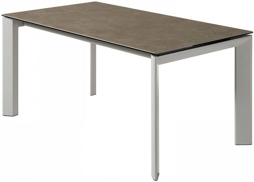 Kave Home Axis uitschuifbare tafel 140 (200) cm porselein afwerking Vulcano Ash grijs benen - Foto 2