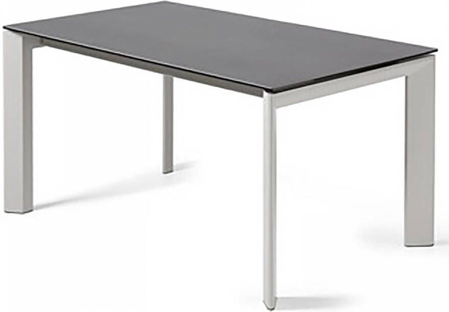 Kave Home Axis uitschuifbare tafel van porselein met grijze poten 160 (220) cm (mtk0116)