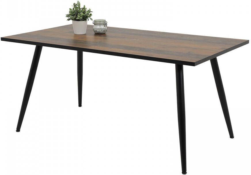 Hela EMOB Eettafel Sinba 160x90 cm-Oldwood Keukentafels Bruin Metaal; Spaanplaat Keukentafels Op voorraad - Foto 15