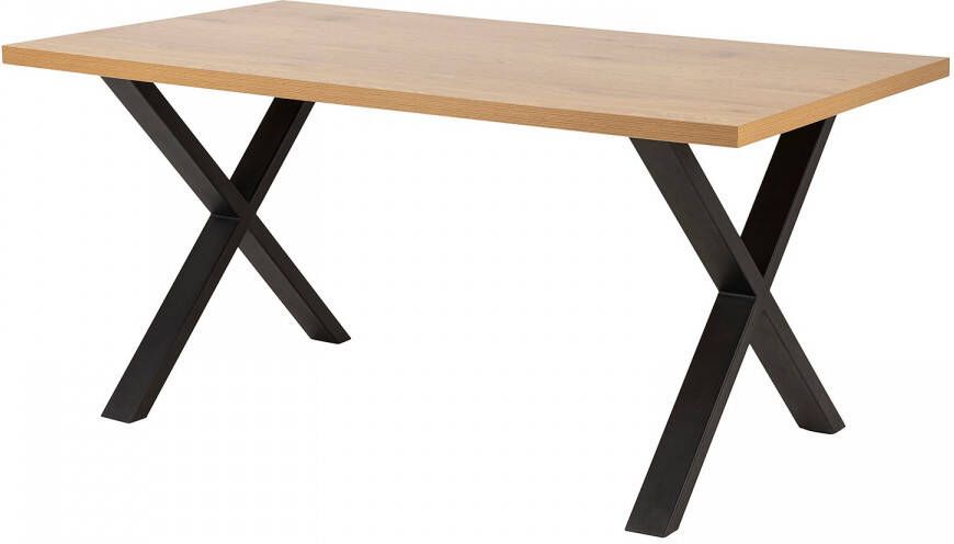 Giga Living Eettafel Rechthoek 160cm MDF Naturel 4-6 Personen - Foto 4