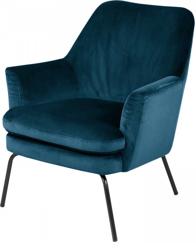 Hioshop Chisa fauteuil loungestoel blauw. - Foto 2