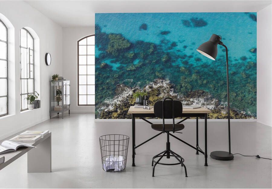 Komar Vliesbehang Digitale print vlies Bright Blue Afmeting 450 x 280 cm (9 stuks)