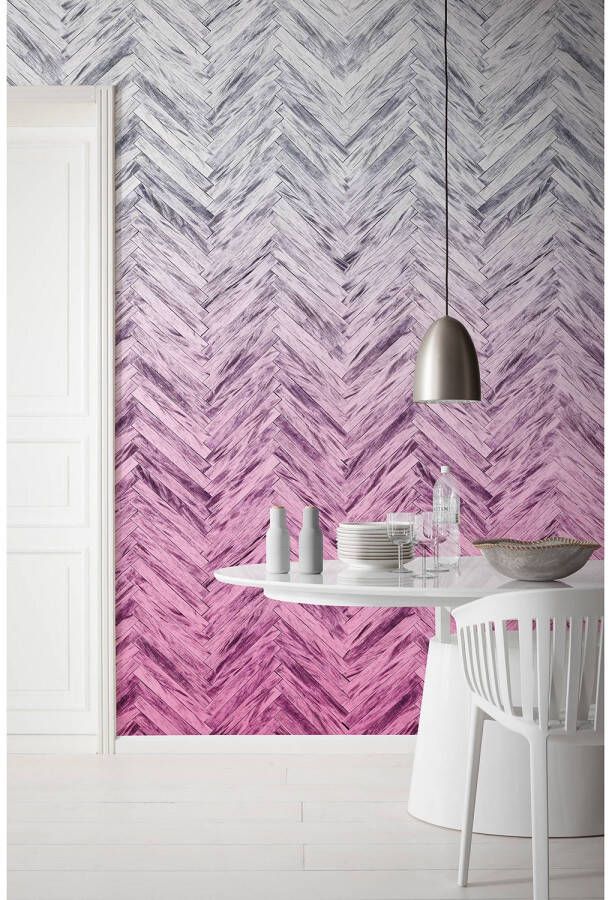 Home24 Fotobehang Herringbone Pink Komar - Foto 2