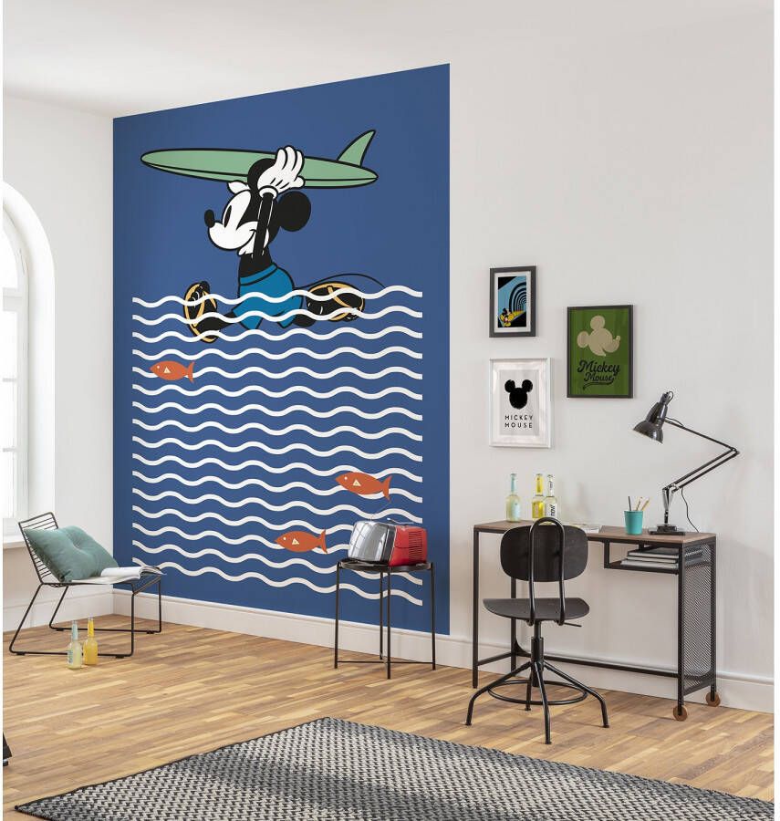 Komar Vliesbehang Digitale print vlies Mickey gone Surfin' Afmeting 200 x 280 cm (set)