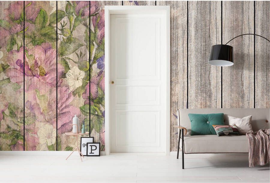 Komar Vliesbehang Vintage rose (breedte x hoogte) vliesbehang 100 cm baanbreedte (1 stuk)