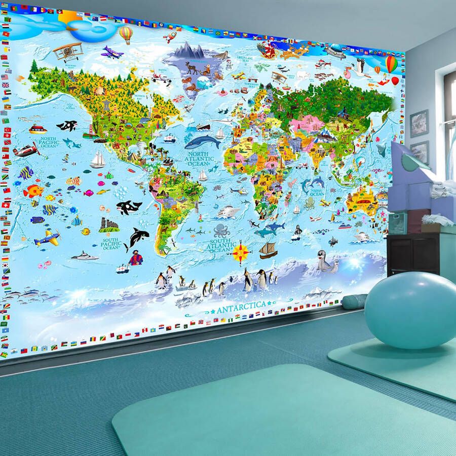 Home24 Fotobehang World Map for Kids, Artgeist online kopen