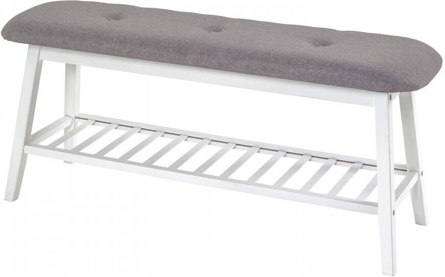 Haku Zitbank met opbergrek 100 x 30 x 44 cm Wit - Foto 2